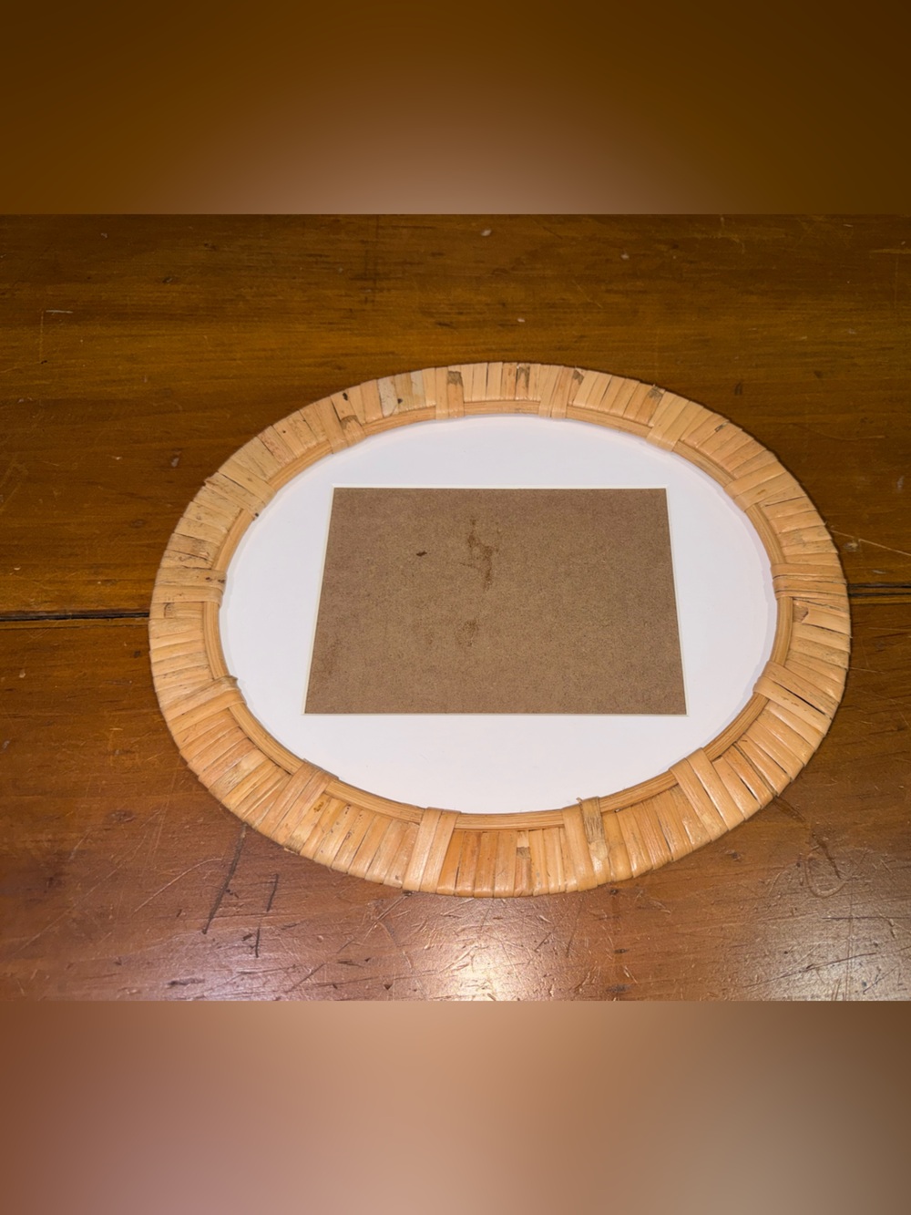 Oval Rattan Picture Frame